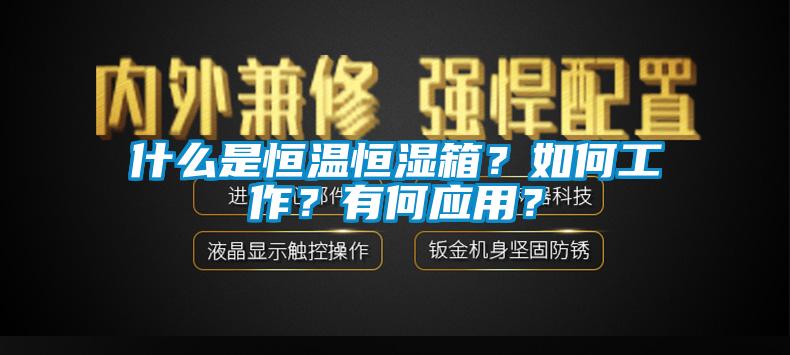 什么是恒溫恒濕箱？如何工作？有何應用？