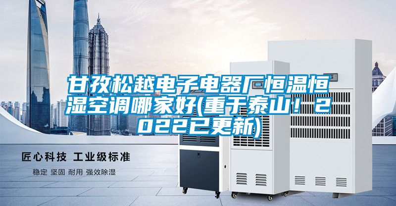 甘孜松越電子電器廠恒溫恒濕空調(diào)哪家好(重于泰山！2022已更新)